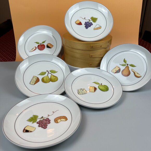 Crate&Barrel Other - Crate & Barrel Dessert Appetizer Cheese Plates 6 1/2" Set of 6